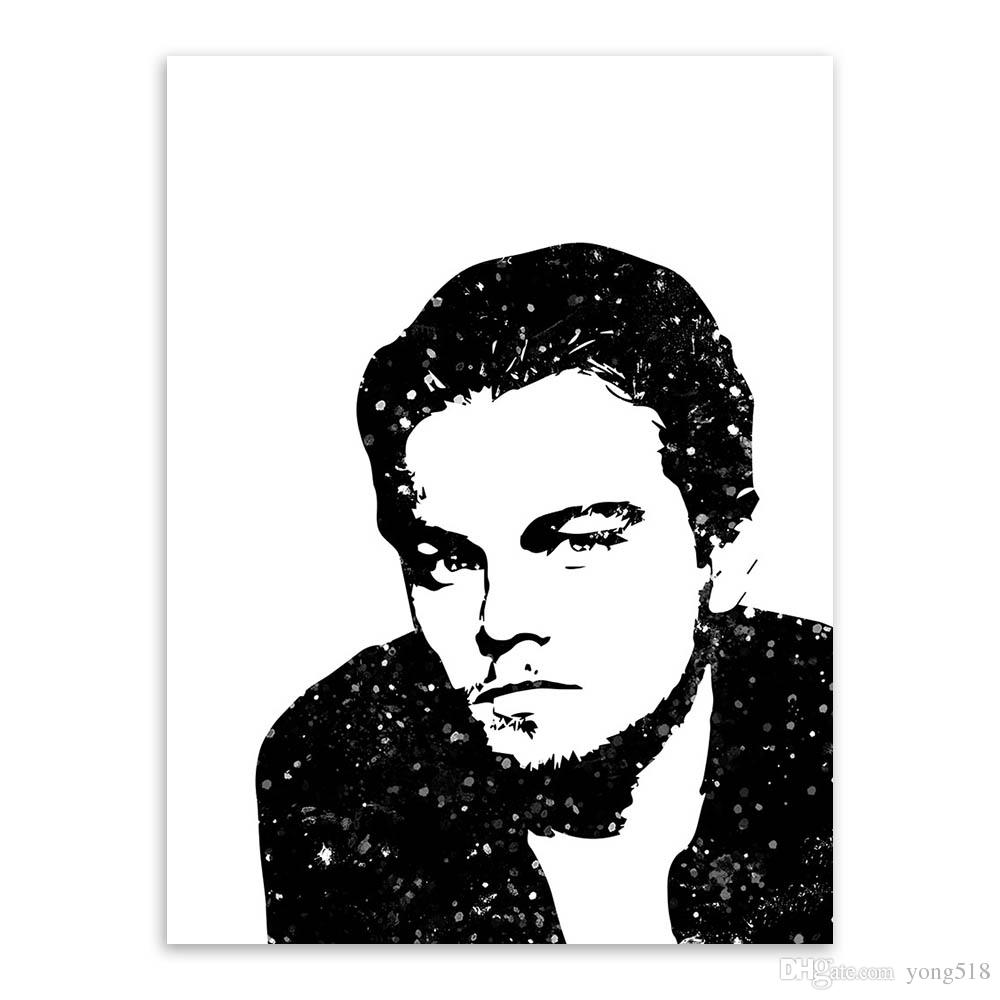 1000x1000 Watercolor Modern Black White Leonardo Portrait Movie Super