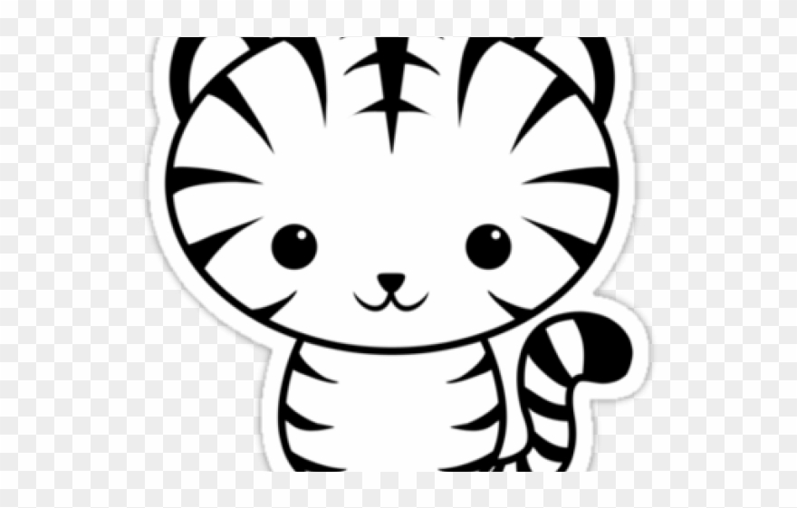 880x561 Black And White Tiger Clipart