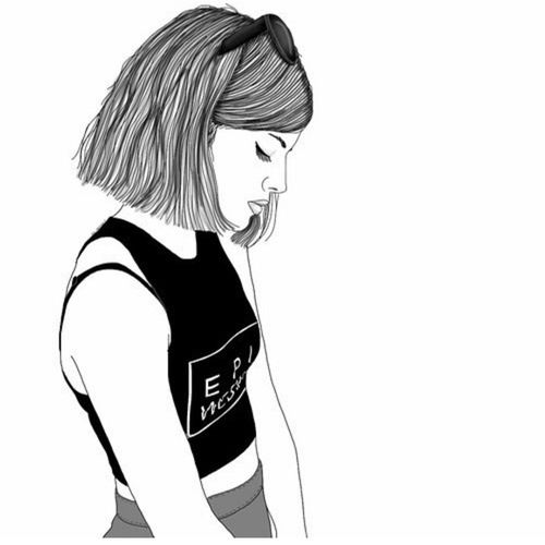 500x500 Art, Artsy, Black, Girly, Grunge, Hipster, Indie, Outline, Pale