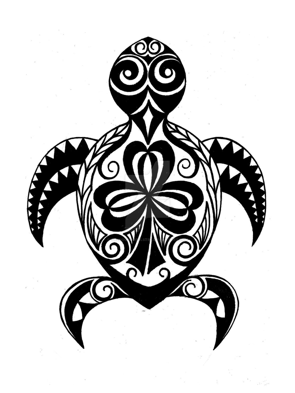 1024x1365 Hawaiian Sea Turtle Clipart Black And White