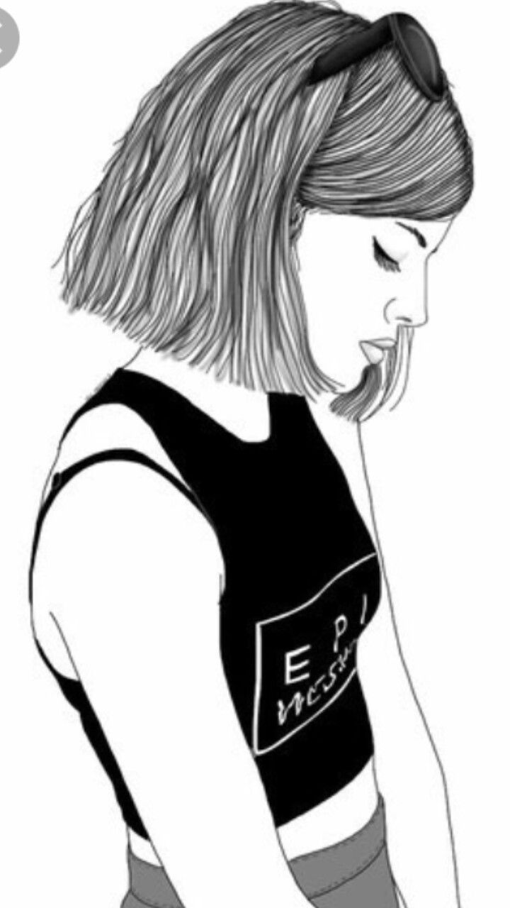 720x1280 Tumblr Outlines Tumblr Girl Drawing