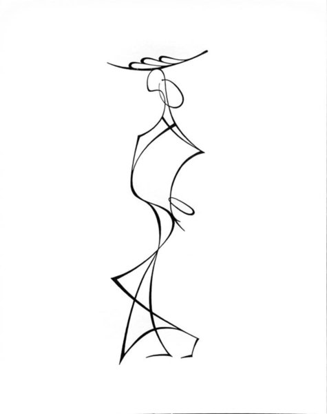 475x600 White Woman Drawings