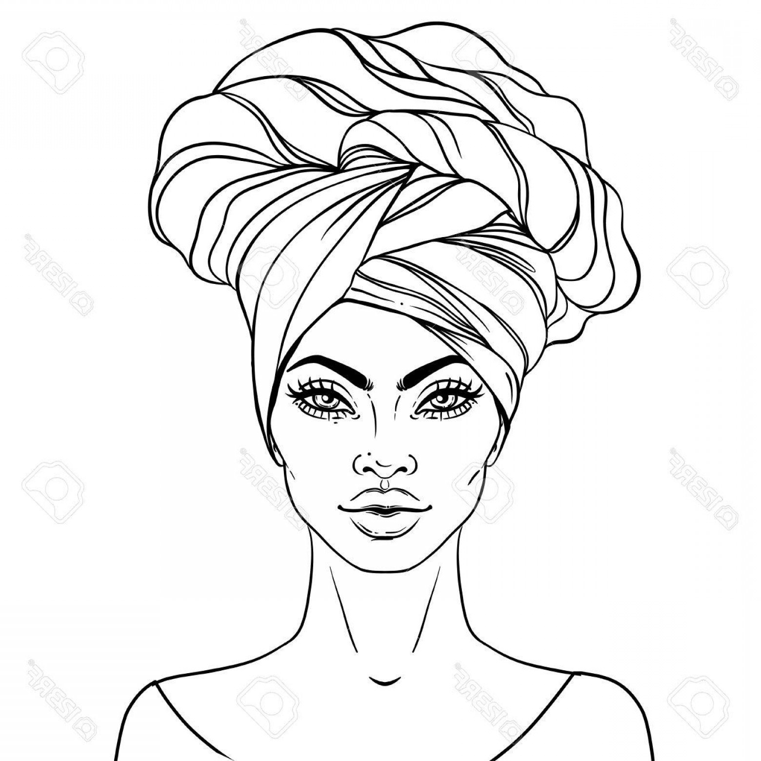 Black And White Woman Drawing | Free download on ClipArtMag