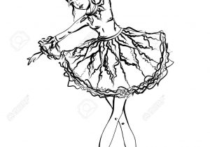 300x210 Black And White Sketches Of Ballerinas Dancing Woman Drawing