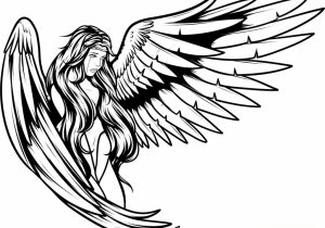 300x210 Black And White Angel Drawings Black Angel Wings Drawing