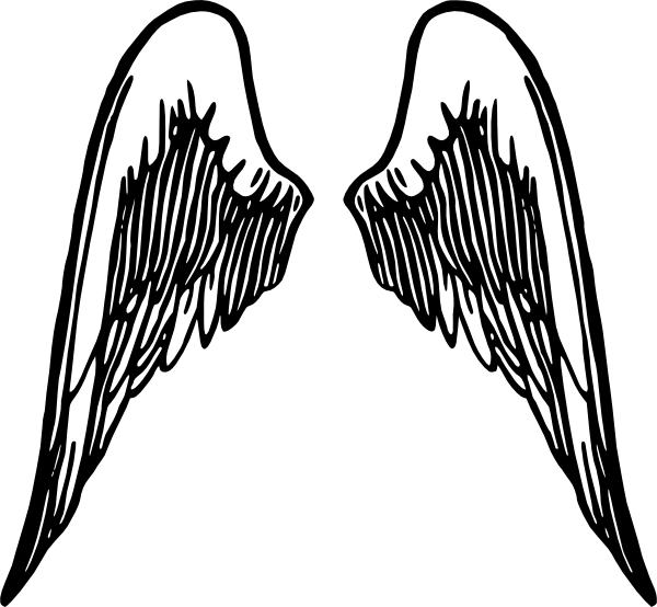 600x554 Drawing Dark Angel Wing Transparent Png Clipart Free Download