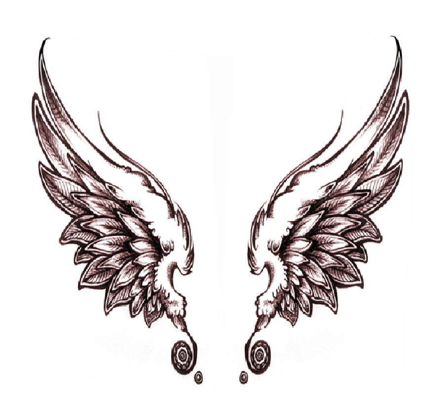 900x828 Dark Angel Wings