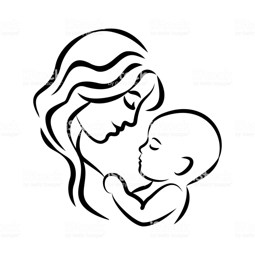 1024x1024 Collection Of 'mother Holding Baby Drawing' Download More Than