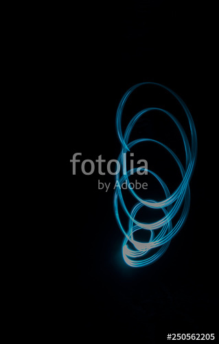319x500 freeze light photo, abstract blue color on black background, made
