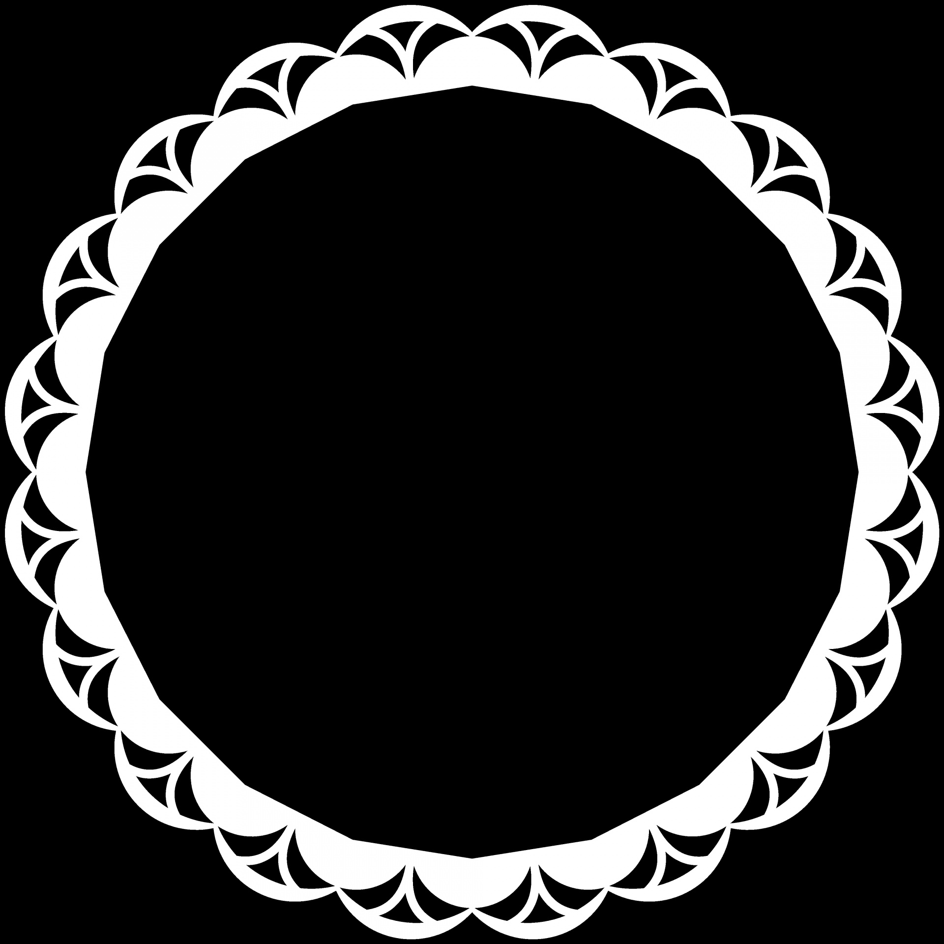 1920x1920 White, Lace, Shape, Circle, Round