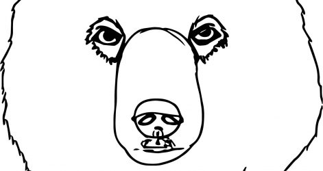 471x250 Teddy Bear Face Drawing Outline Mask Polar I Fertility