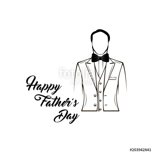 500x500 Fathers Day Greeting Card Mens Jacket, Bow Tie Mens Suit, Tuxedo