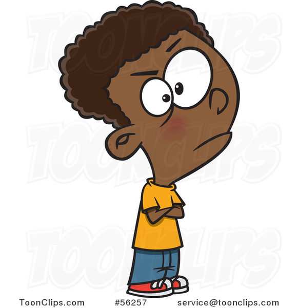 581x600 cartoon casual angry black boy pouting