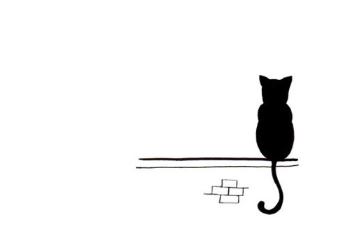 500x357 Cat Drawing Simple Black And White Art