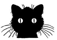 200x140 Black Cat Drawing Tumblr Stage Wallpaper