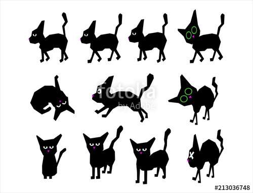 500x381 Black Cat Drawing Cartoon Stock Photo And Royalty Free Images