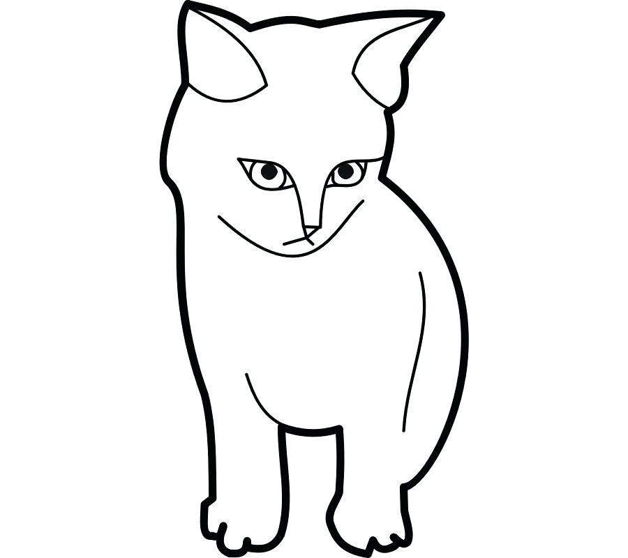 900x800 Cat Outline Simple Cat Face Paint Simple Cat Drawing Kitty Face
