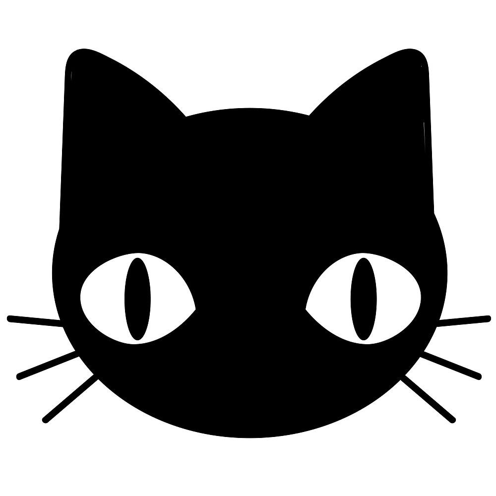 1000x1000 Cute Freaky Black Cat Face
