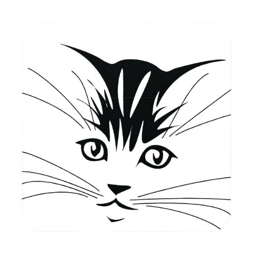 512x512 Cat Face Drawing