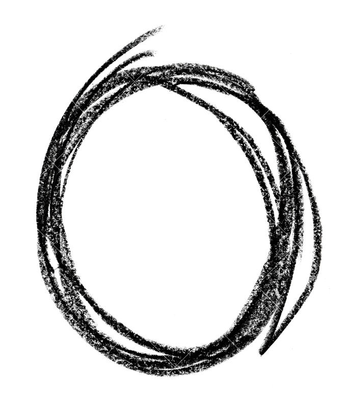 689x800 Circle Shape Made With Black Pastel Crayon