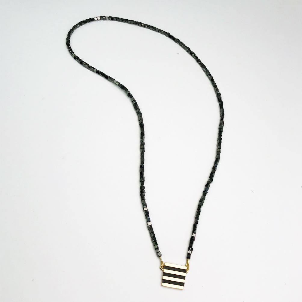 1004x1004 Black Diamond Cube Neck Piece Gold Lined Catch Sarah Herriot