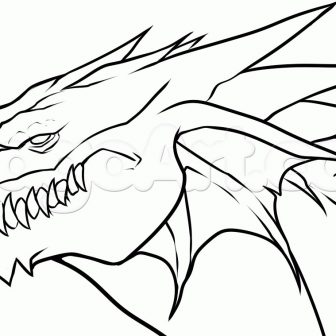 336x336 Drawings Black Dragon Child Draw Curve Cool Easy In Pencil Claw