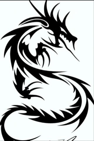 320x480 Dragon Drawings Black And White Clip Art