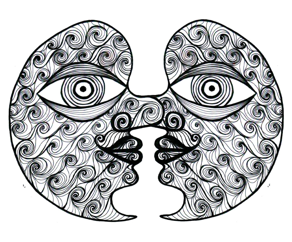 966x800 Marine Life Black Line Drawings