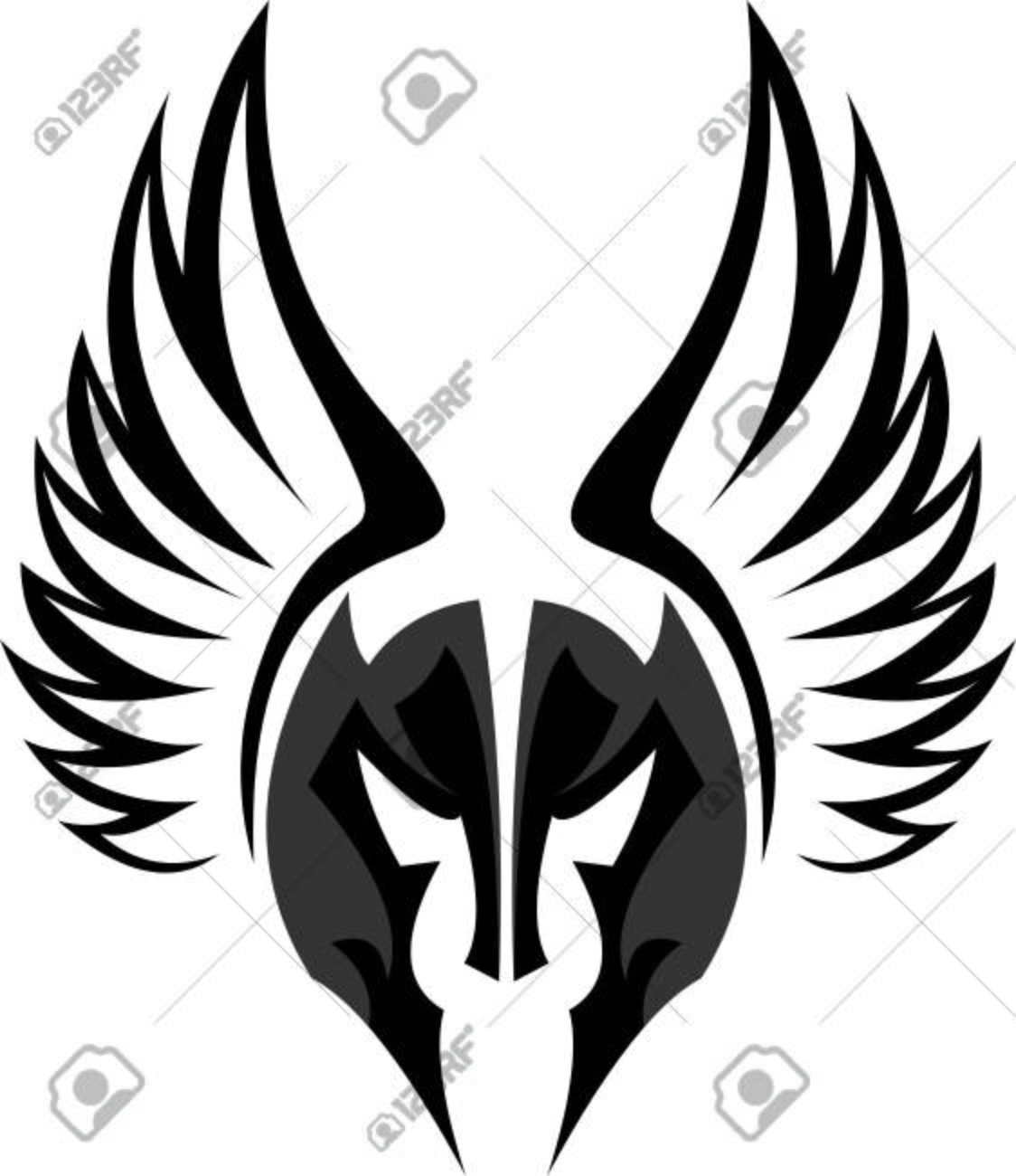 1124x1300 Black Eagle Clipart Spartan