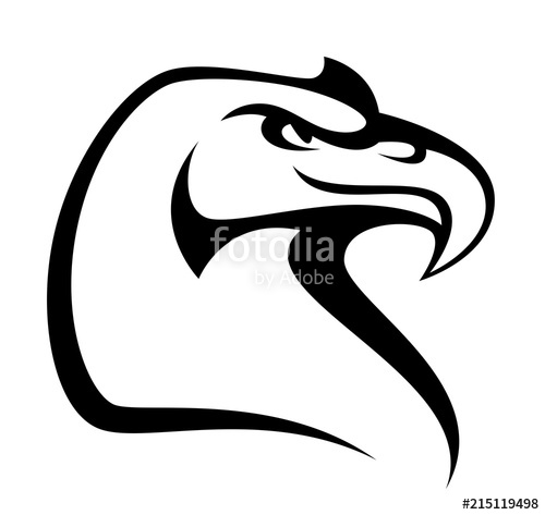 500x473 Black Eagle Head On A White Background Stock Image And Royalty