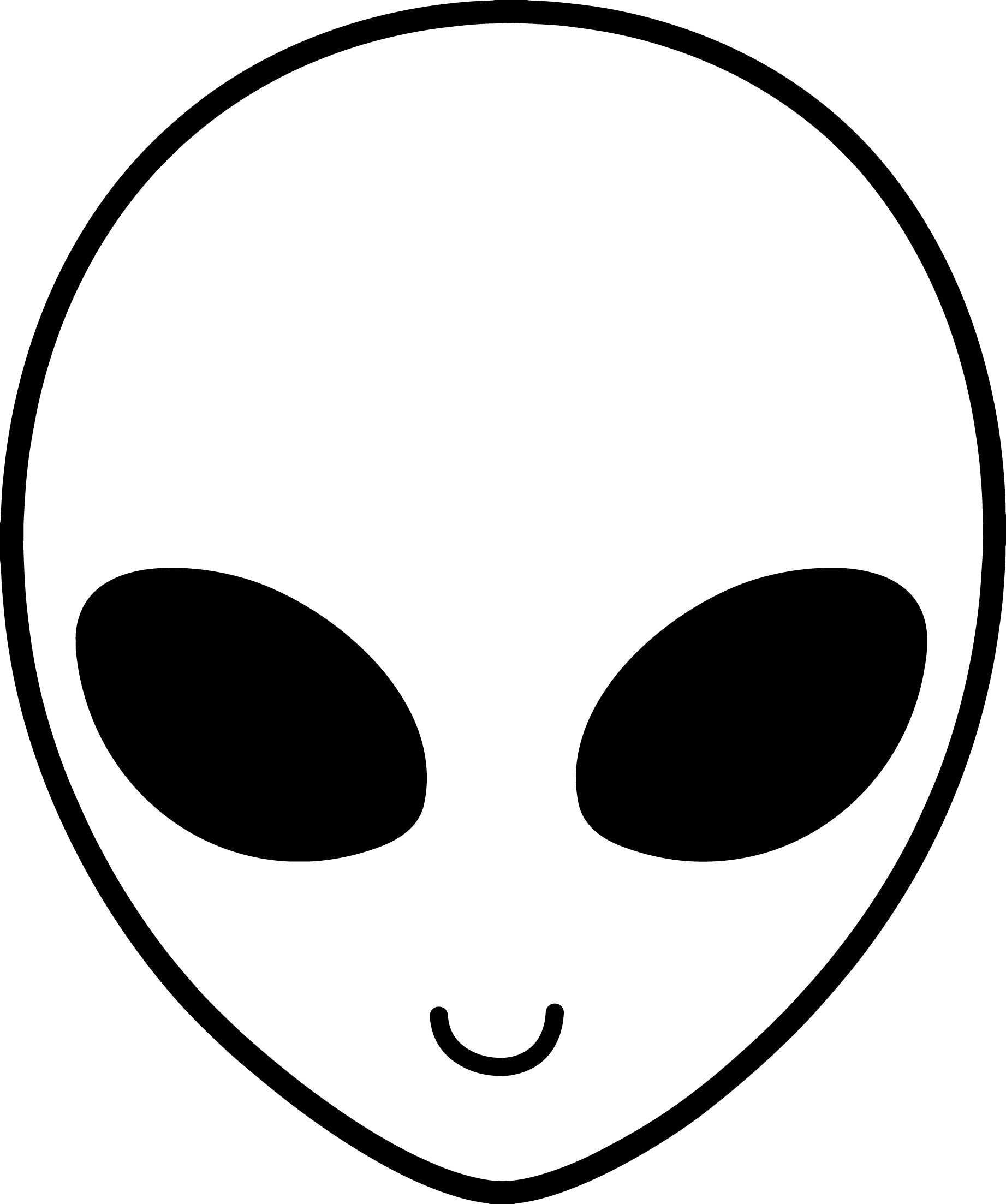 1843x2206 Cute Black Eye Alien Coloring
