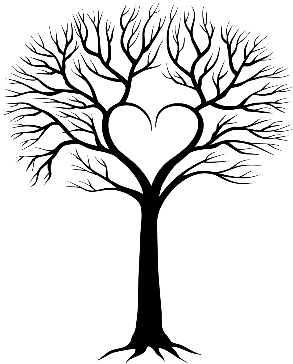 950x1179 Family Tree With Birds Clipart