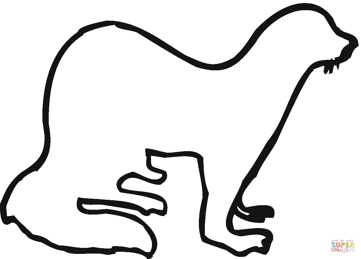 1200x862 Ferret Drawing Colored For Free Download