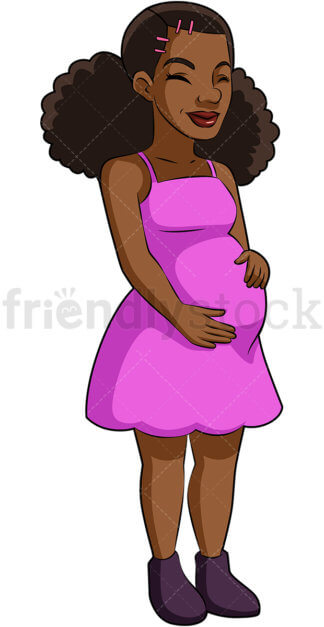324x627 Sad Black Woman Cartoon Vector Clipart