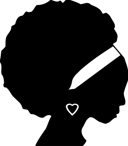 438x500 Free Black Woman Silhouette Clip Art