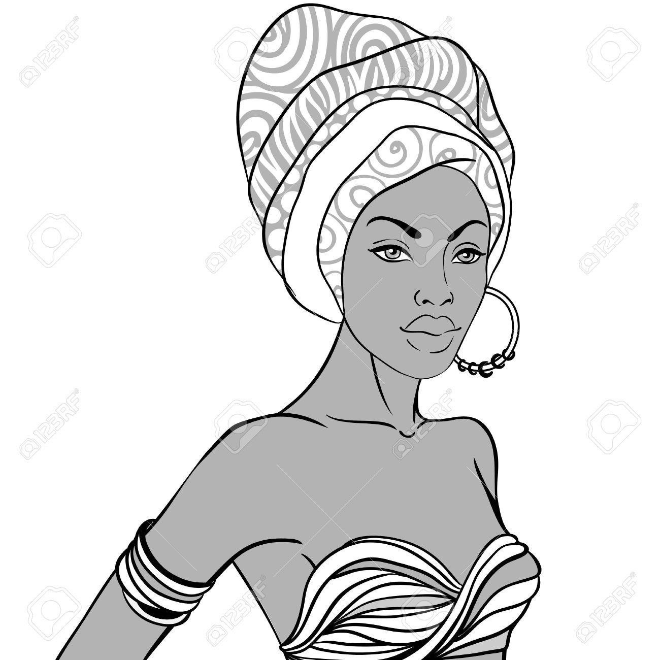 1300x1300 Afro Drawing Beauty For Free Download