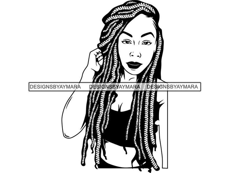 794x597 black woman braids locs dreads hairstyle beauty salon logo etsy
