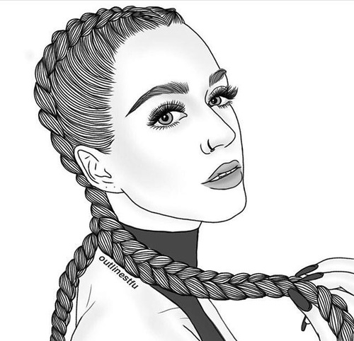 500x482 Image About Girl In Tumblr Outlines