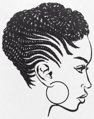 190x240 black woman braids dreads nubian princess queen small buttons