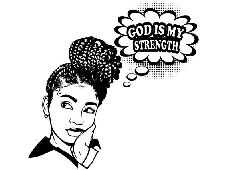 794x597 Black Woman God Quotes African American Braids Hairstyle Etsy