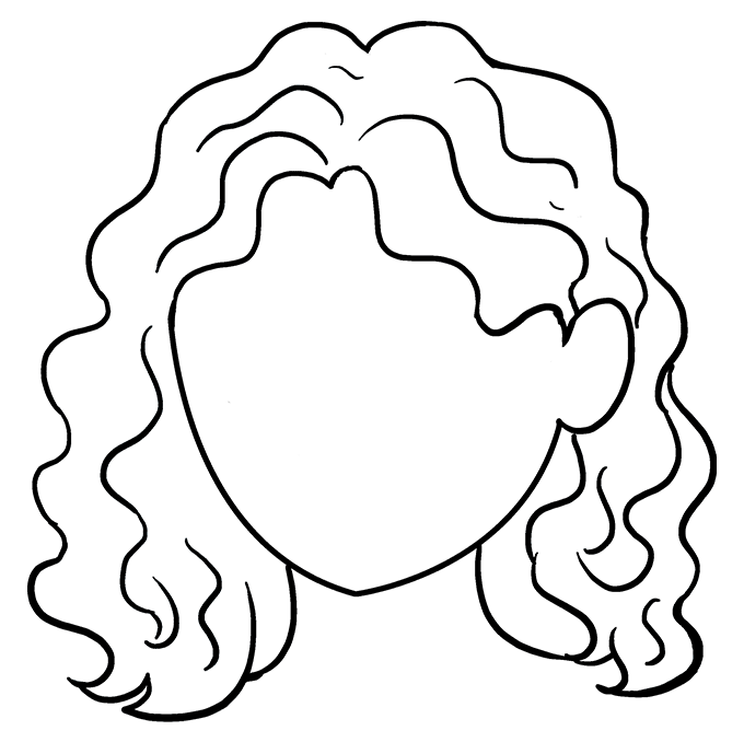 680x678 How To Draw Curly Hair Really Easy Drawing Tutorial