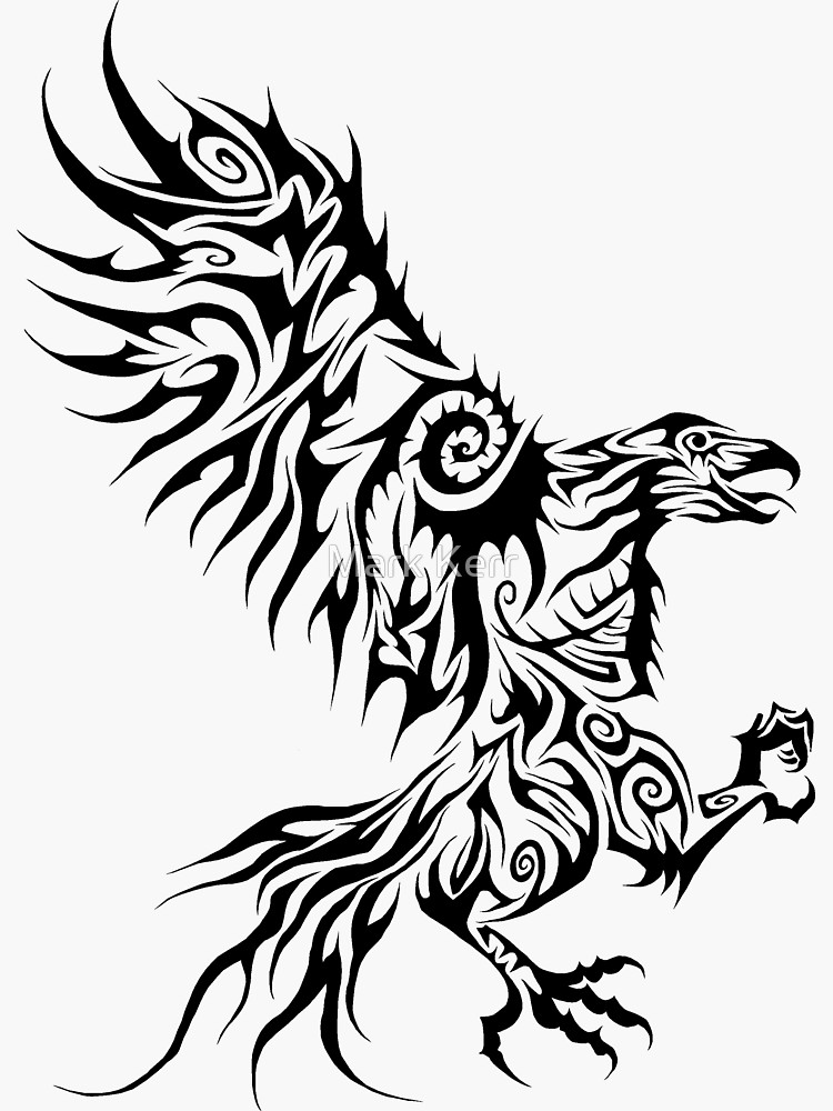 750x1000 Black Hawk Sticker