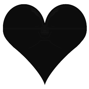360x360 large sized black heart