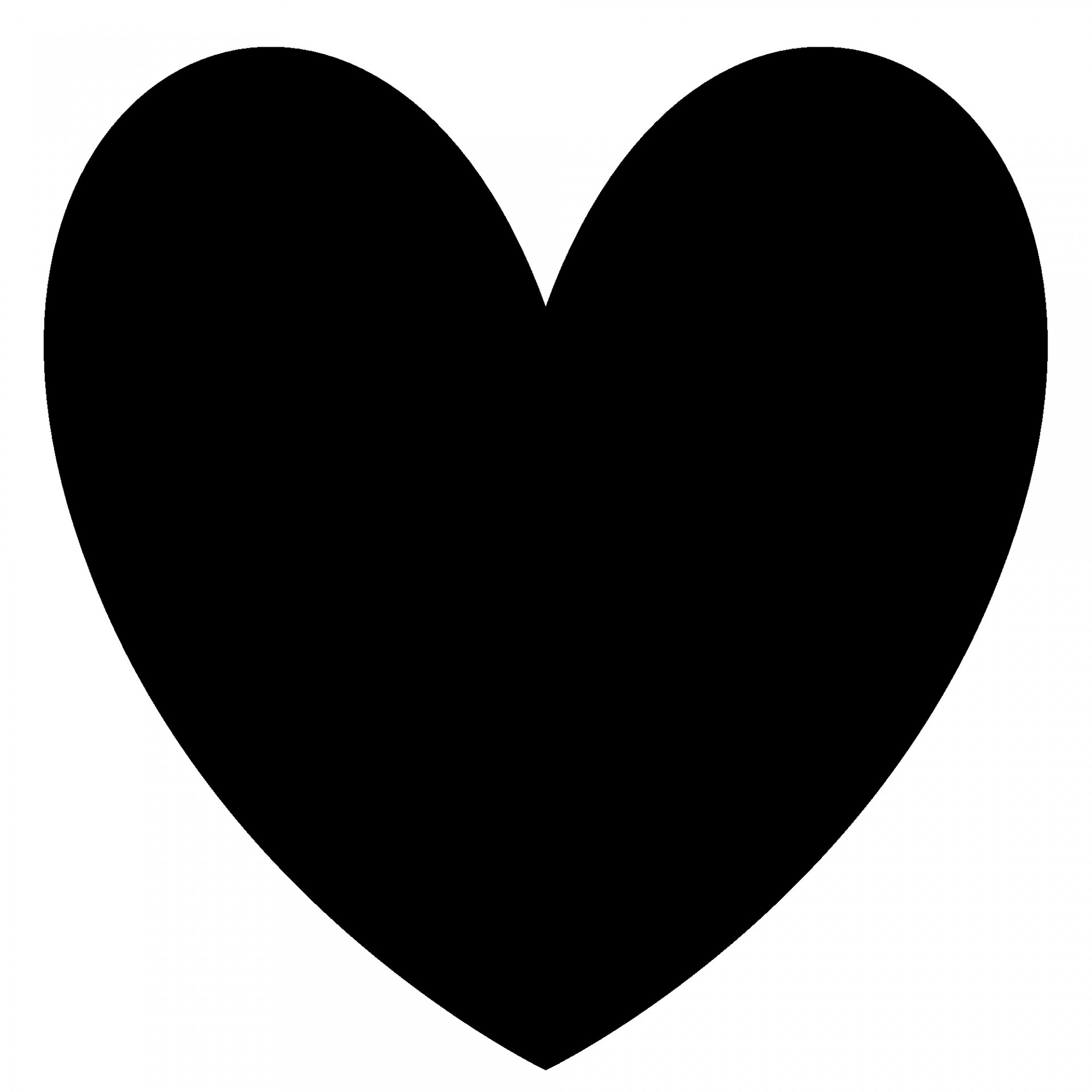 1920x1920 Simple, Sign, Black, Heart, Silhouette