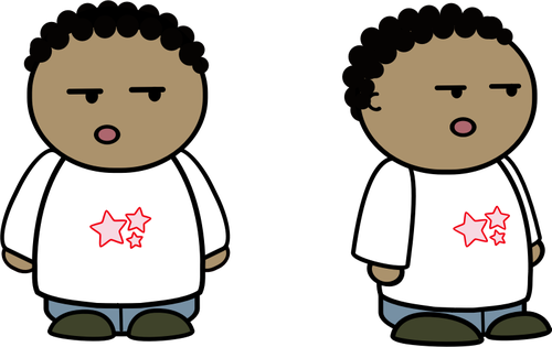 500x315 Vector Clip Art Of Black Kid Comic Character