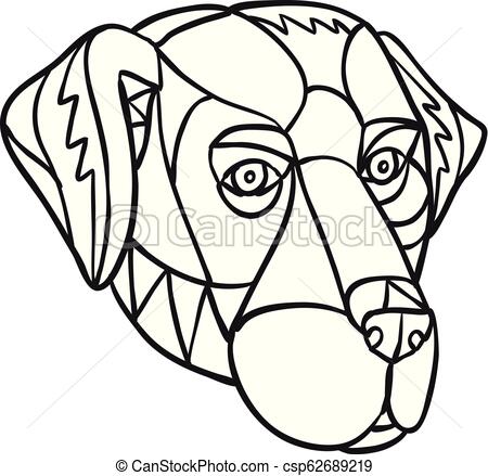 450x439 black labrador dog head mosaic black and white mosaic low polygon