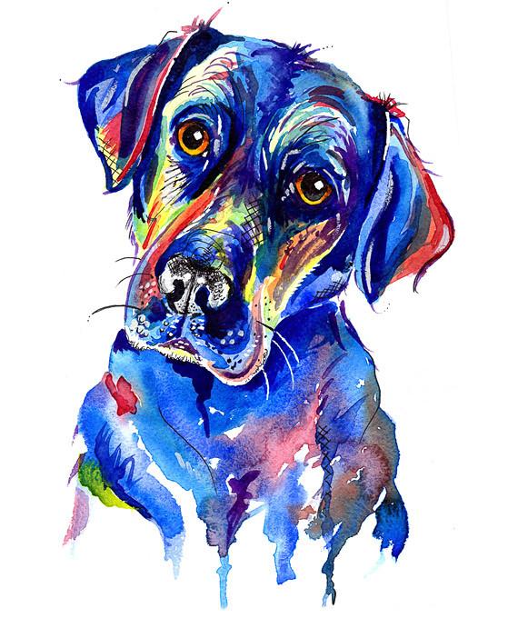 570x680 Labrador Art Print Painting Gifts Art