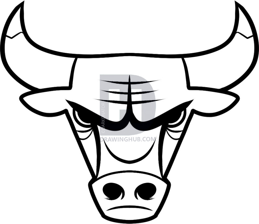 834x720 how to draw the chicago bulls, chicago bulls, step