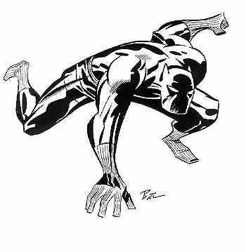 350x359 Black Panther Marvel Drawings