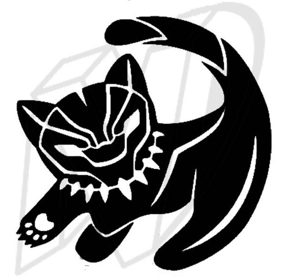 570x563 black panther simba crossover black panther stickers black etsy